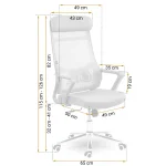 Офісне крісло Sofotel Brema з мікросітки сіре - Зображення 14