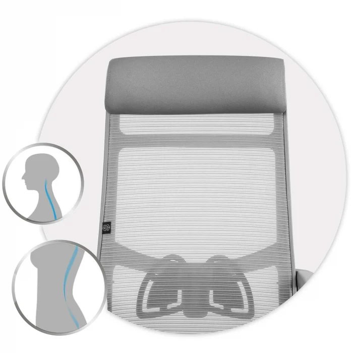 Офісне крісло Sofotel Brema з мікросітки сіре - Зображення 15