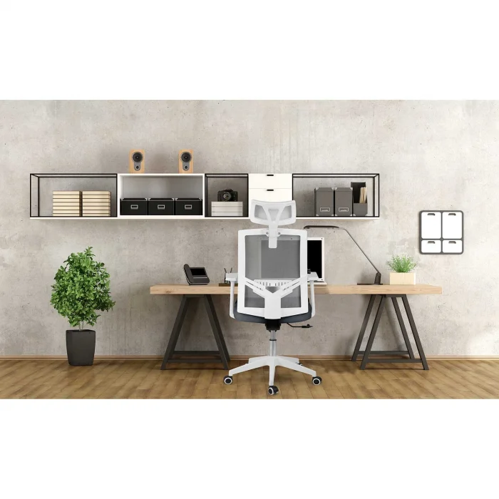 Офісне крісло Sofotel Rotar з мікросітки темно-сірий - Зображення 9