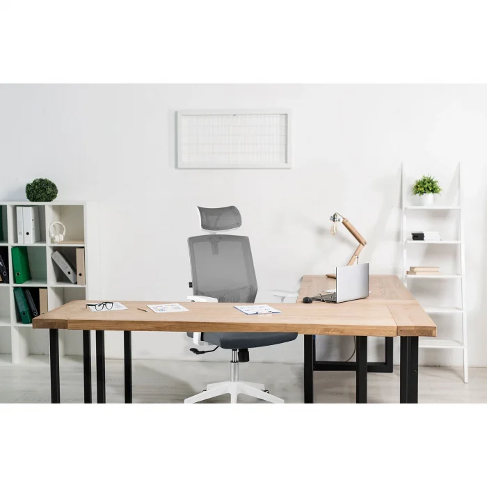 Офісне крісло Sofotel Rotar з мікросітки темно-сірий - Зображення 10