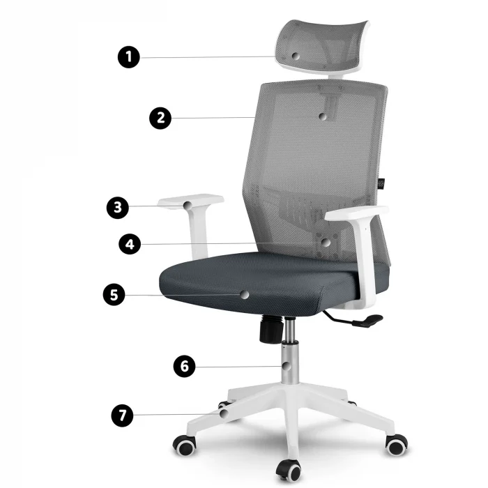 Офісне крісло Sofotel Rotar з мікросітки темно-сірий - Зображення 12