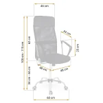 Офісне крісло Sofatel Tamar з мікросітки чорне - Зображення 6
