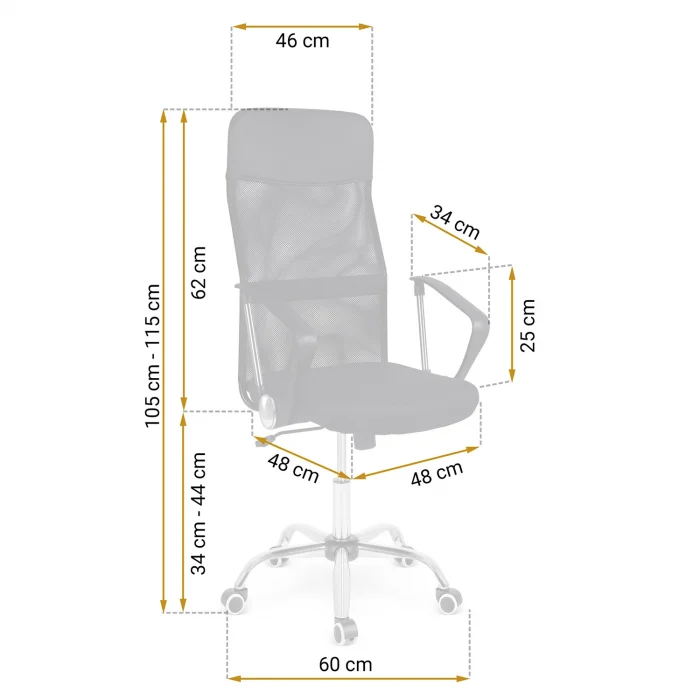Офісне крісло Sofatel Tamar з мікросітки чорне - Зображення 6