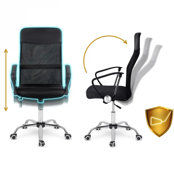 Офісне крісло Sofatel Tamar з мікросітки чорне - Зображення 8