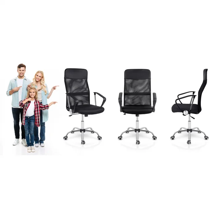 Офісне крісло Sofatel Tamar з мікросітки чорне - Зображення 9