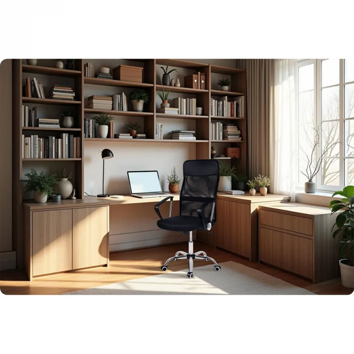 Офісне крісло Sofatel Tamar з мікросітки чорне - Зображення 13