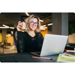 Офісне крісло Sofotel Todden з мікросітки, чорне - Зображення 7