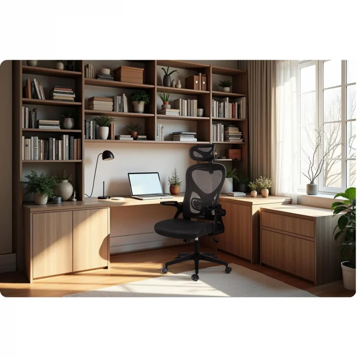 Офісне крісло Sofotel Todden з мікросітки, чорне - Зображення 8