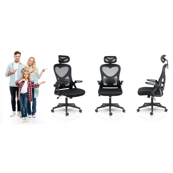 Офісне крісло Sofotel Todden з мікросітки, чорне - Зображення 11