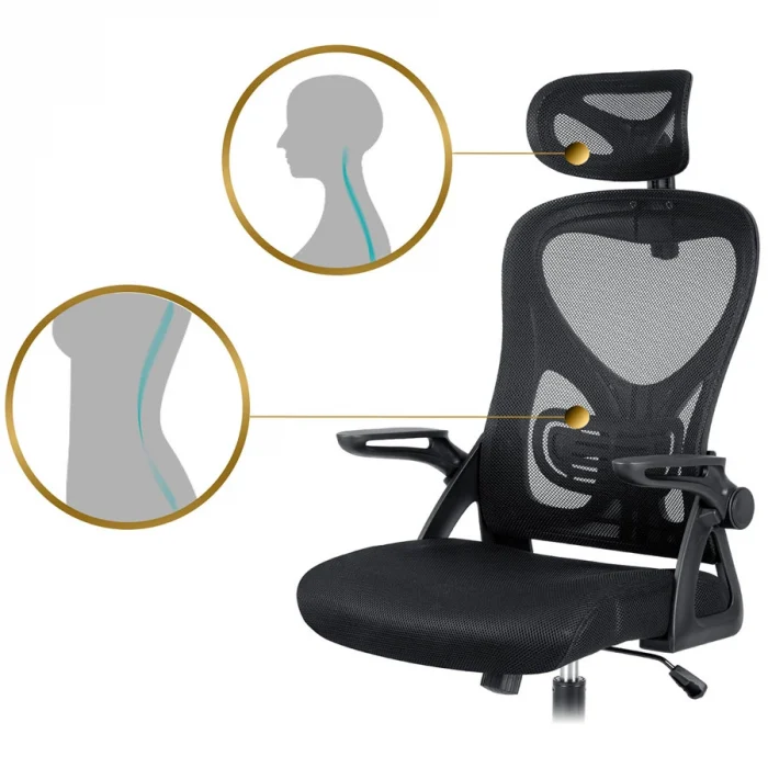 Офісне крісло Sofotel Todden з мікросітки, чорне - Зображення 12