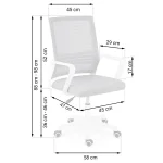 Офісне крісло Sofatel Corta з мікросітки, темно-сірий - Зображення 6