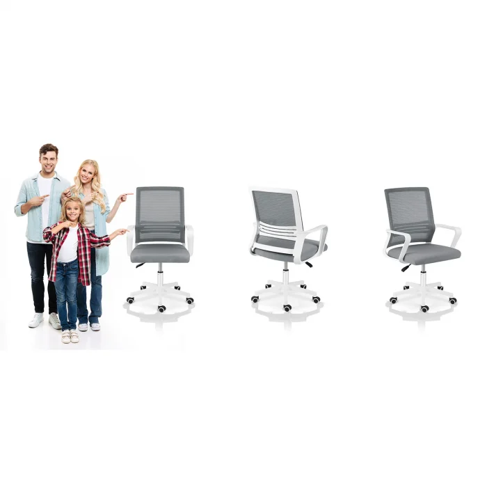 Офісне крісло Sofatel Corta з мікросітки, темно-сірий - Зображення 11