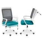 Офісне крісло Sofatel Corta з мікросітки сіро-бірюзовий - Зображення 10