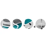 Офісне крісло Sofatel Corta з мікросітки сіро-бірюзовий - Зображення 14