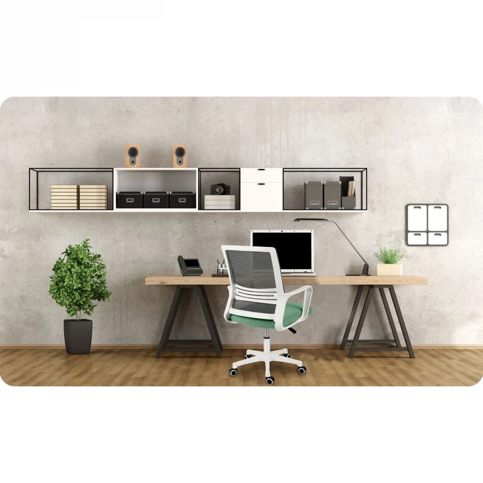 Офісне крісло Sofotel Corta з мікросітки, сіро-зелене - Зображення 7