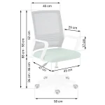 Офісне крісло Sofotel Corta з мікросітки, сіро-зелене - Зображення 6