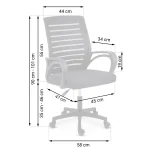 Офісне крісло Sofotel Iliana 242100 з мікросітки - Зображення 6