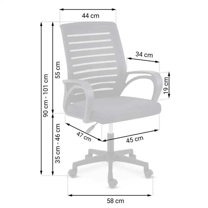 Офісне крісло Sofotel Iliana 242100 з мікросітки - Зображення 6
