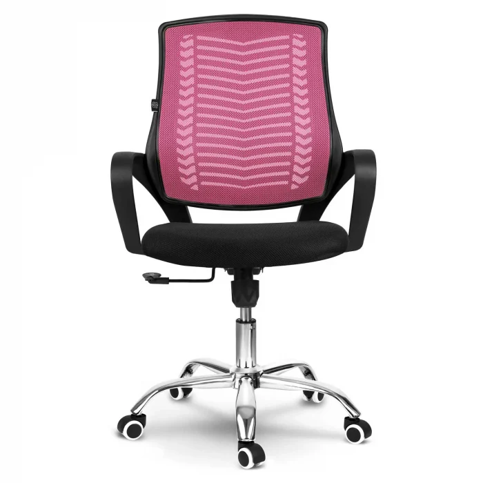 Рожеве офісне крісло з мікросітки Sofotel Denar - Зображення 2