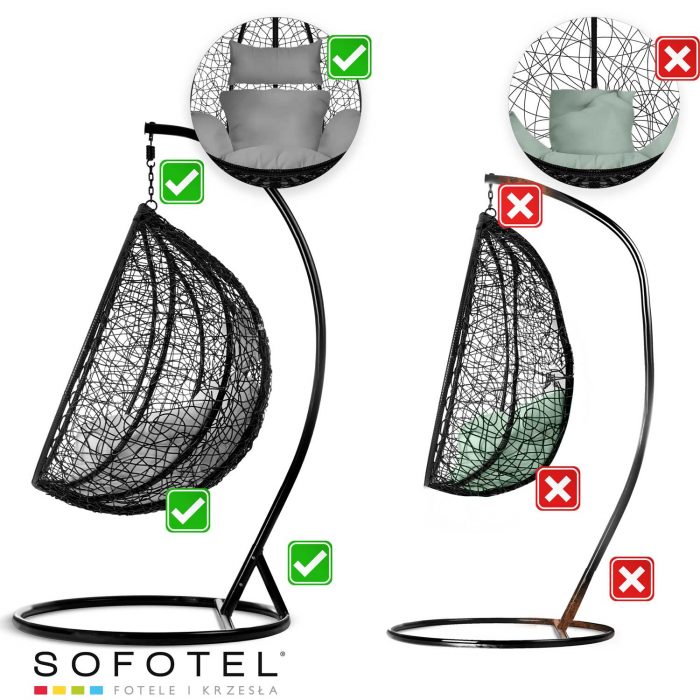 fotel-ogrodowy-wiszacy-hawana_1444 Крісло садове підвісне Hawana чорне + сірі подушки (кокон)- Стиль і зручність - Зображення 15