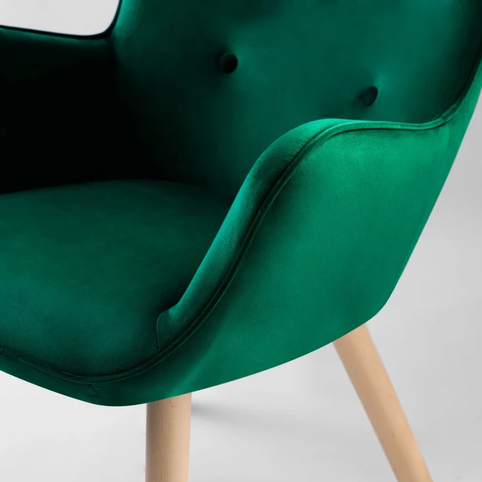 Крісло Sofatel Norse з підніжжям, темно-зелене - Зображення 5