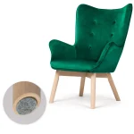 Крісло Sofatel Norse з підніжжям, темно-зелене - Зображення 10