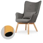 Крісло Sofatel Norse сіре з підніжкою - Зображення 6