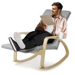 Крісло-качалка Suzi - світло-сірий - Зображення 6