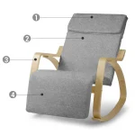 Крісло-качалка Suzi - світло-сірий - Зображення 7