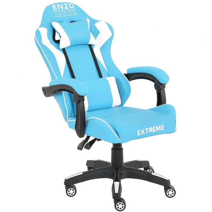 Ігрове крісло для Gamer Extreme ENZO Blue White Стиль та комфорт для професіоналів геймінгу - Зображення 3