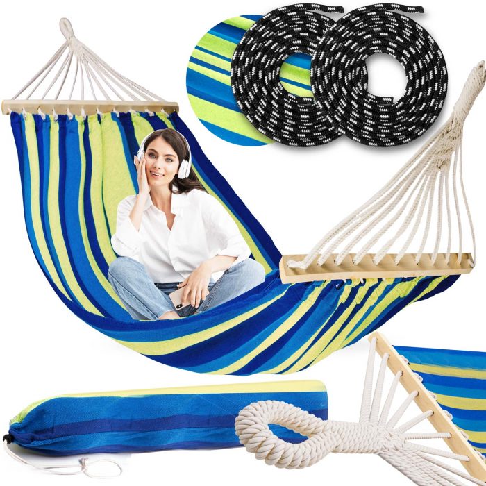 hamak-ogrodowy-200-x-100-cm-ba_1320 Гамак садовий 200 x 100 см Bahama Single 1-осібний - Релакс на самоті - Зображення 1