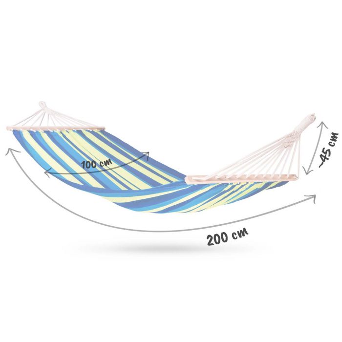 hamak-ogrodowy-200-x-100-cm-ba_1323 Гамак садовий 200 x 100 см Bahama Single 1-осібний - Релакс на самоті - Зображення 7