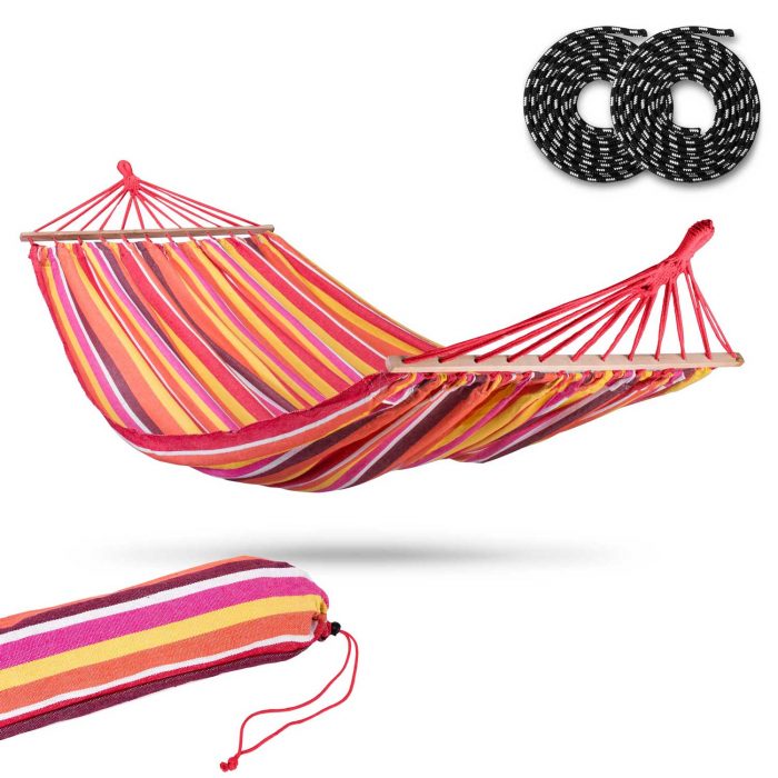 hamak-ogrodowy-220-x-160-cm-ba_1765 Гамак садовий 220 x 160 см Bahama Double 2-осібний - Ідеальний для відпочинку - Зображення 4