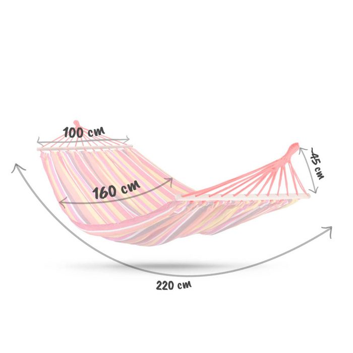 hamak-ogrodowy-220-x-160-cm-ba_1770 Гамак садовий 220 x 160 см Bahama Double 2-осібний - Ідеальний для відпочинку - Зображення 8
