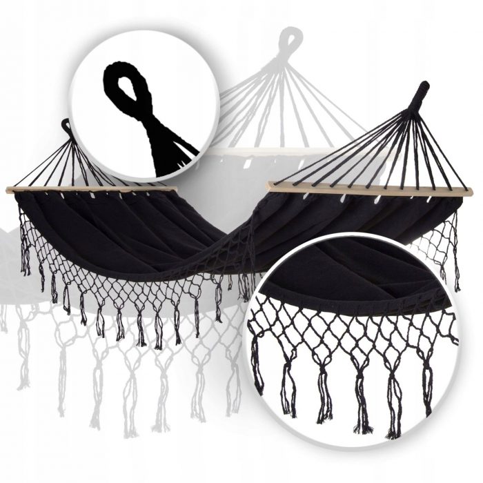 hbjgxc-98ddfb70e18e1310f0cb31555c4777ad ГАМАК САДОВИЙ ПІДВІСНИЙ 100x200x280 ГОЙДАЛКА ВЕЛИКИЙ МІЦНИЙ БОХО - Зображення 2