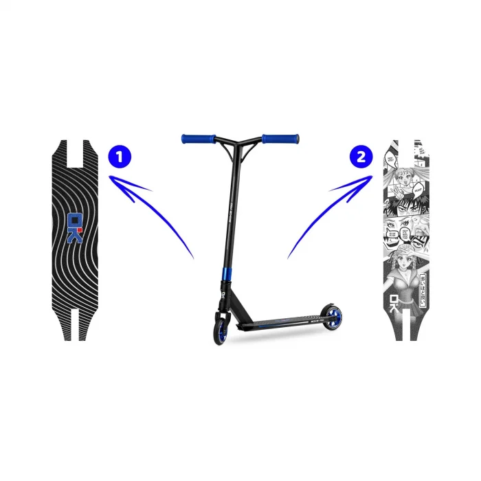 Синій трюковий самокат SOKE PRO манга - Зображення 11