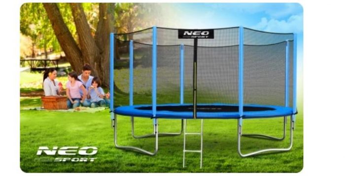 Батут Neo-Sport 312 см із Зовнішньою Сіткою + Драбинка - Сімейні Розваги та Безпека - Зображення 4