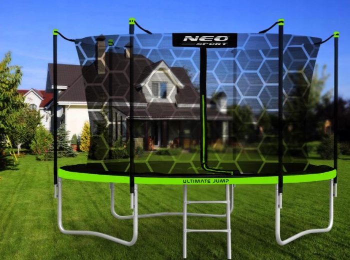 Батут Neo-Sport з Сіткою 374 см FT 12 NS-12W231 - Активний Відпочинок для Родини - Зображення 5