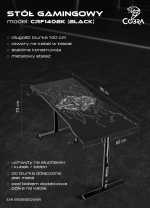 Геймерський стіл Cobra X-Mate CRF140BK - Зображення 17