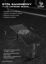 Геймерський стіл Cobra XL-Mate CRF160BK - Зображення 18