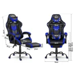 Офісне крісло Sofotel Cerber для геймера, чорно-синє - Зображення 12