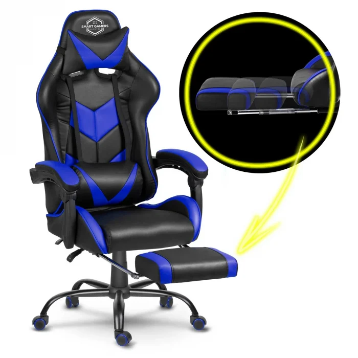 Офісне крісло Sofotel Cerber для геймера, чорно-синє - Зображення 13