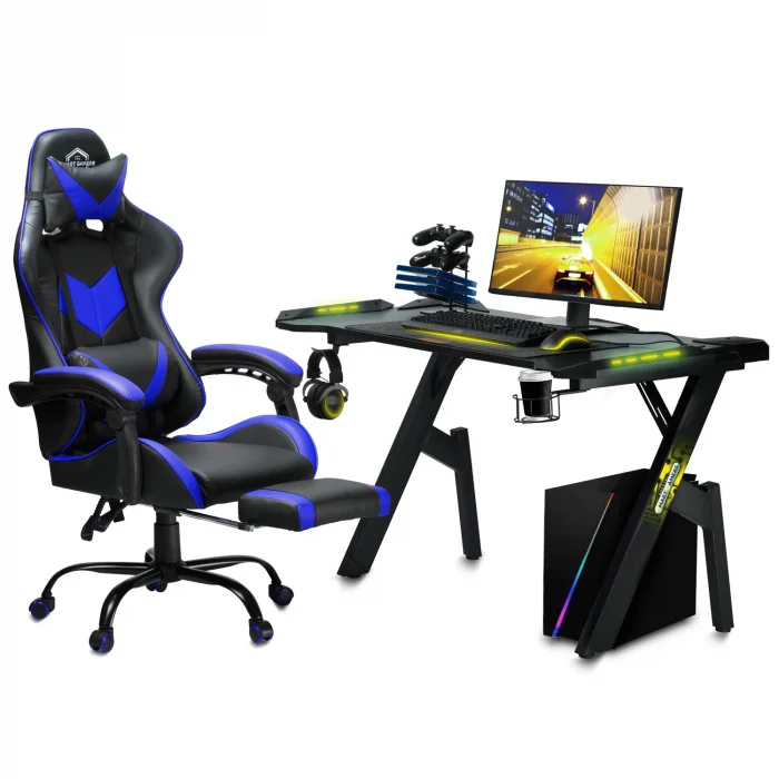 Офісне крісло Sofotel Cerber для геймера, чорно-синє - Зображення 6