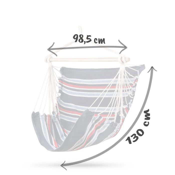 Крісло підвісне бразильське синьо-червоне Sofotel Rodos - Стильний відпочинок - Зображення 4
