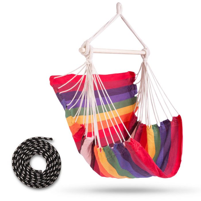 krzeslo-wiszace-rodos-wielokol_1098 Гойдалка садова Rodos багатокольорова - Для яскравих моментів - Зображення 1