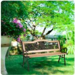 Лавка парковая з підлокітниками 123,5 x 74 x 48 см Gardi Rose Sofotel - Романтика у вашому саду - Зображення 10