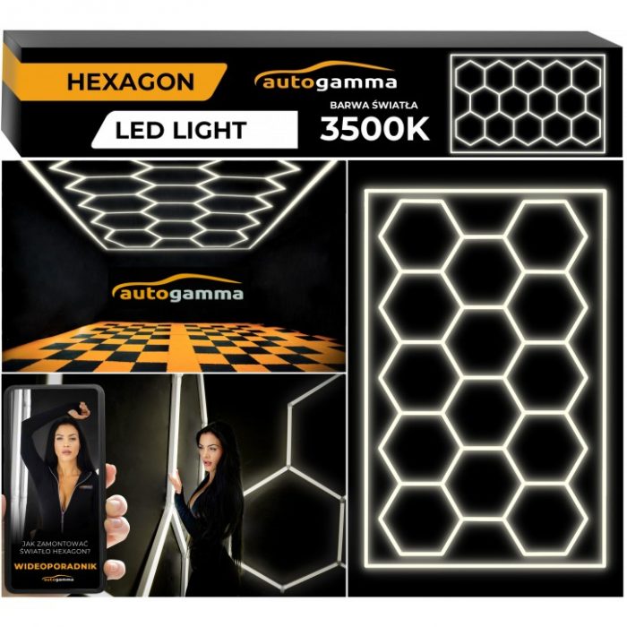Стельовий світильник Auto Gamma білий Панель HEXAGON 243x483см 3500-4000K - Зображення 9