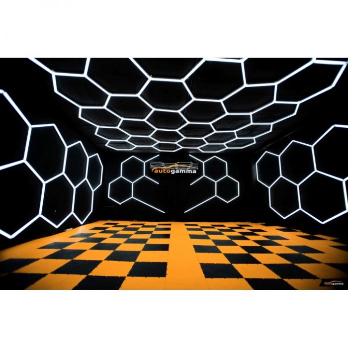 Стельовий світильник Auto Gamma білий HEXAGON LED 297 х 307 см, холодний колір 5500-6000К Сучасний дизайн та ефективне освітлення для вашого інтер'єру - Зображення 2