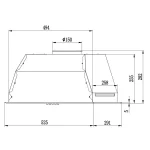 Вбудована кухонна витяжка 52 см Berdsen BT-232 чорна - Зображення 4