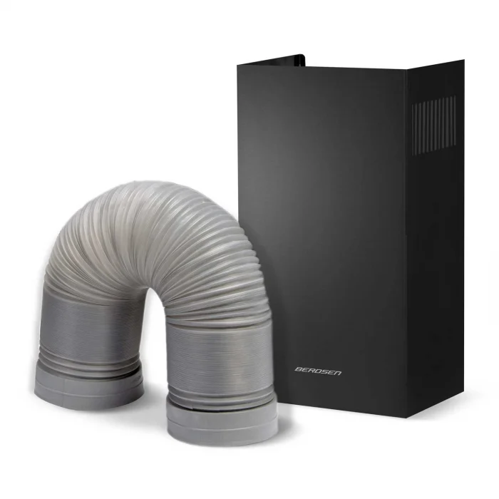 Витяжка камінна кухонна 60 см Berdsen BT-215 чорна - Зображення 9